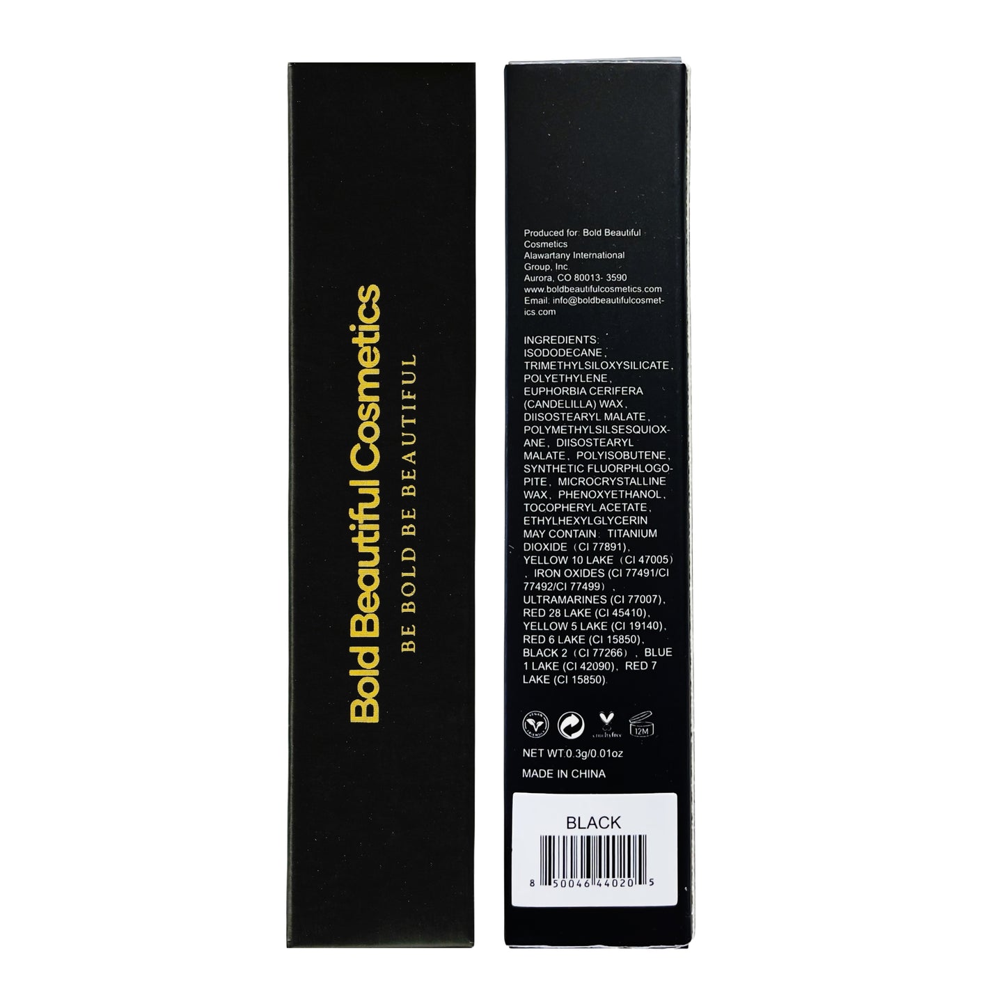 Gel eyeliner pencil - 850046440205 - bold beautiful cosmetics - safe for eye eyeliner