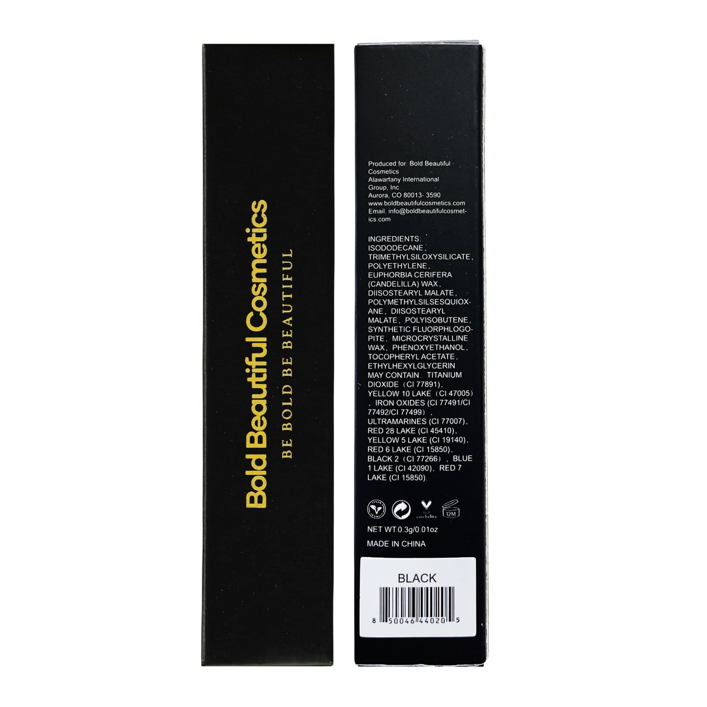 Gel eyeliner pencil - 850046440205 - bold beautiful cosmetics - safe for eye eyeliner