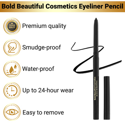 Bold Beautiful Cosmetics Eyeliner Pencil - Mechanical Pencil Eyeliner - 850046440205