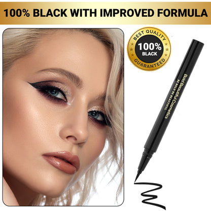 Liquid Eyeliner Pen Smudge - Proof and Waterproof - Liquid Eyeliner - 850046440199 - Bold Beautiful Cosmetics