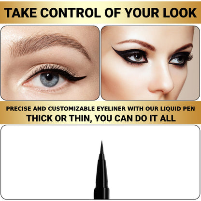 Liquid Eyeliner Pen Smudge - Proof and Waterproof - Liquid Eyeliner - 850046440199 - Bold Beautiful Cosmetics