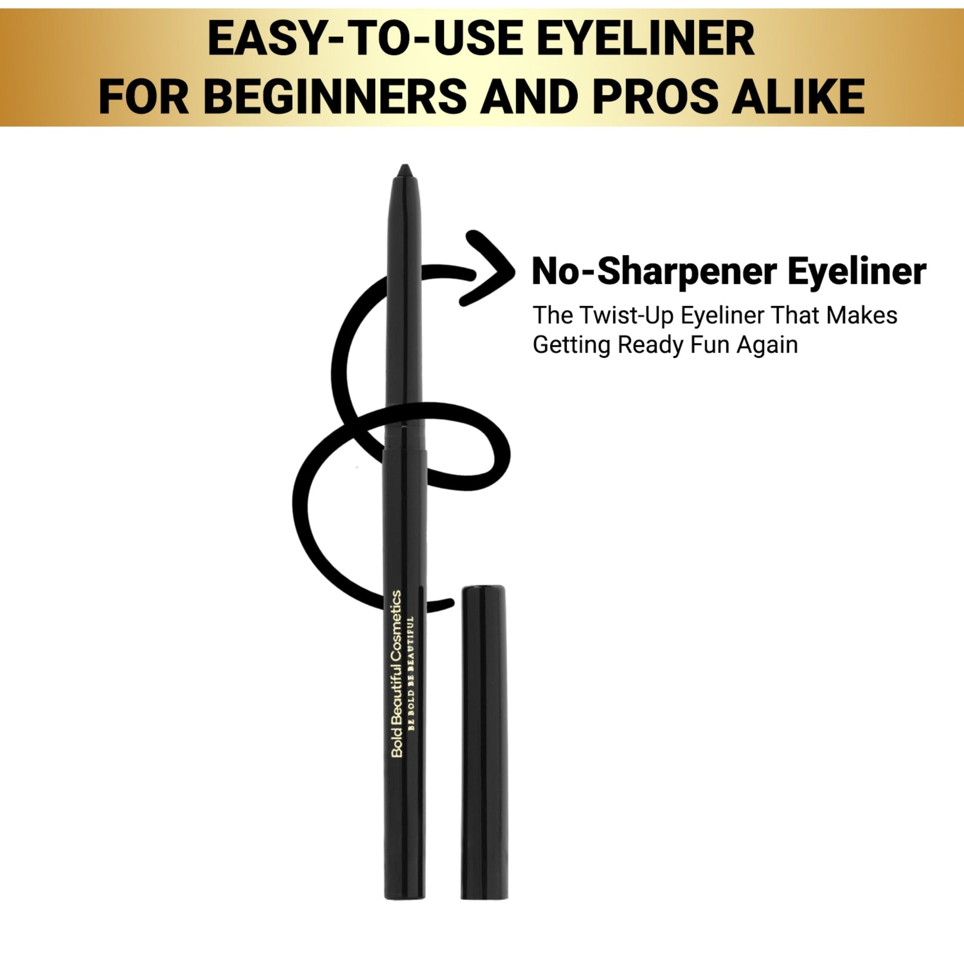 Eyeliner Pencil Waterproof Long Lasting - Mechanical Eyeliner Pencil - 850046440205 - Bold Beautiful Cosmetics