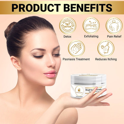 Dead Sea Salt Bath and Feet Soaking - Natural Dead Sea Bath Salts - 850046440045 - Bold Beautiful Cosmetics