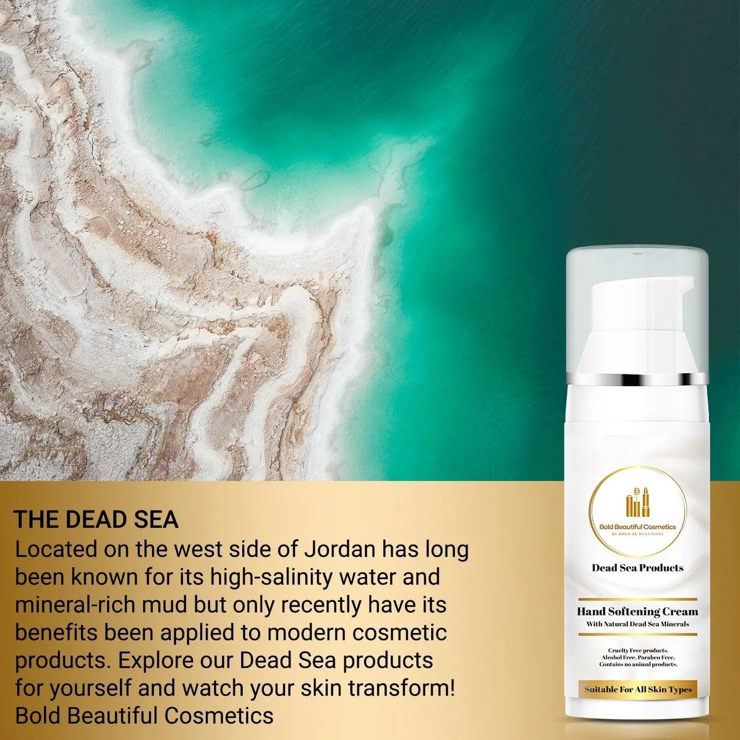 Dead Sea Minerals Hand Moisturizer and Softening Cream - Hand Softening Cream - 850046440069 - Bold Beautiful Cosmetics