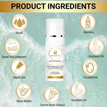 Dead Sea Minerals Hand Moisturizer and Softening Cream - Hand Softening Cream - 850046440069 - Bold Beautiful Cosmetics