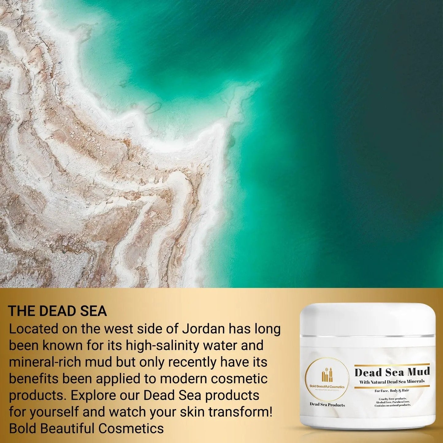 Dead Sea Mud Mask For Face and Body - Dead Sea Facial and Body Mud Mask - 850046440038 - Bold Beautiful Cosmetics